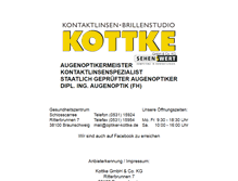 Tablet Screenshot of optiker-kottke.de